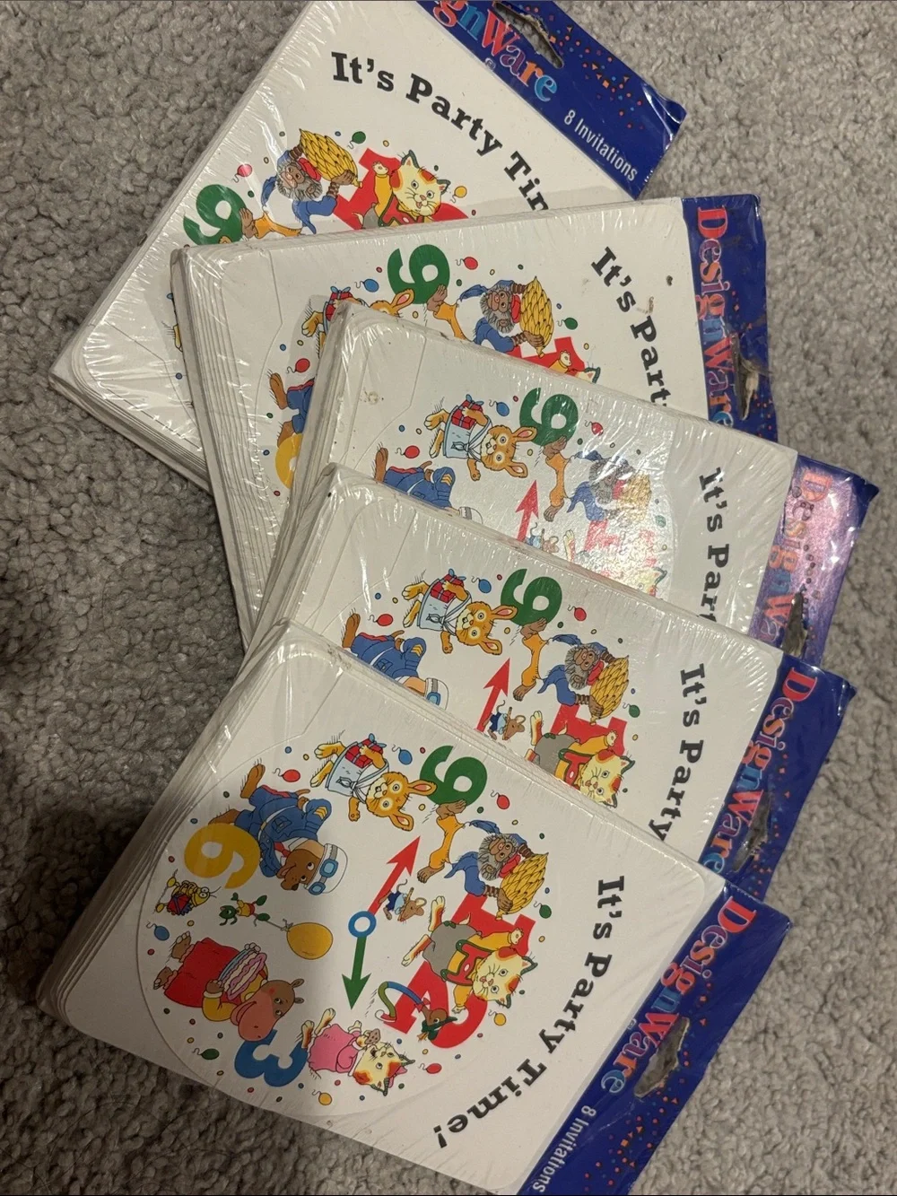 Vintage Richard Scarry DesignWare birthday party invitations